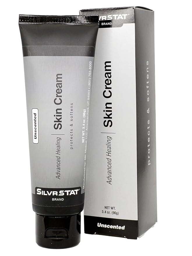 SilvrSTAT Advanced Healing Skin Cream with Silver, Vitamin E, & Hyaluronic Acid Which Promotes Natural Healing | Unscented | 3.4 oz