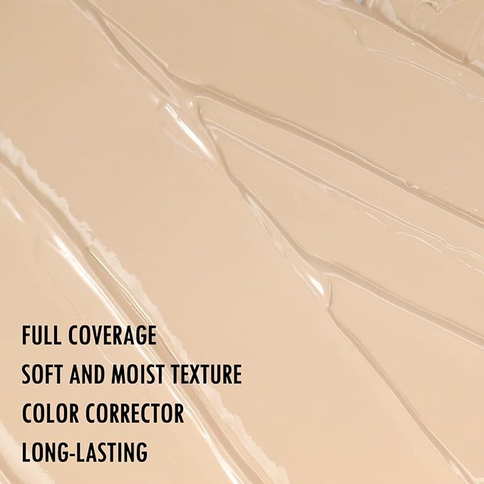 Liquid Concealer, Under Eye Full Coverage Concealers for Dark Circles, Fine Lines, Redness,Waterproof, Firming,Color Correcting Long lasting Makeup Concealer for Women (02#Light Nude, 0.42 Fl Oz)