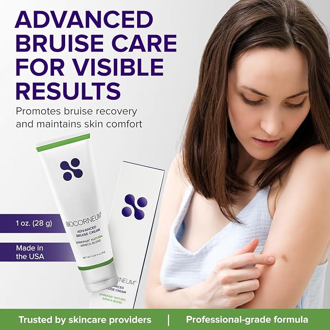 BIOCORNEUM Advanced Bruise Cream 1oz – Professional-Grade Arnica & Vitamin K Cream for Visible Skin Recovery – Botanical Formula with Vitamin E, Green Tea Extract & More – Lightweight, Fast-Absorbing