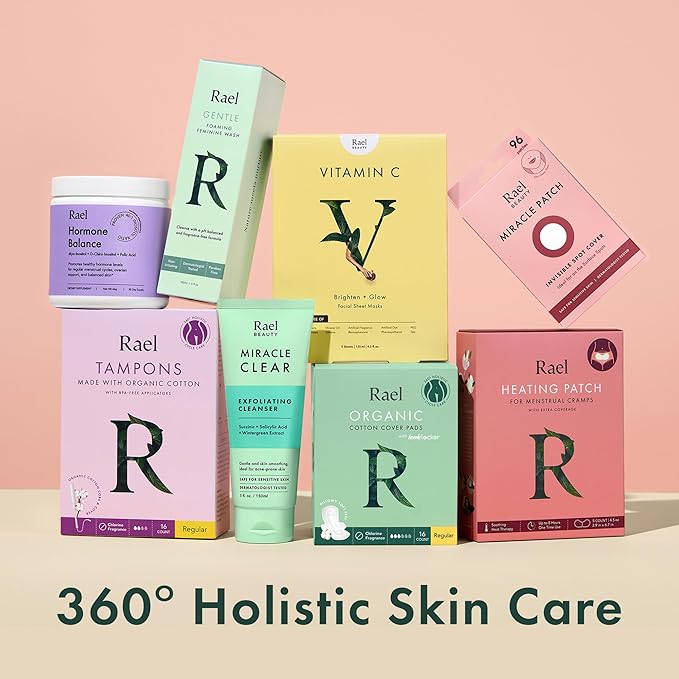 Rael Pimple Patches, Miracle Spot Control Cover - Hydrocolloid Acne Pimple Patch, Strips for Zits and Blemish, Korean Skin Care (20 Count)