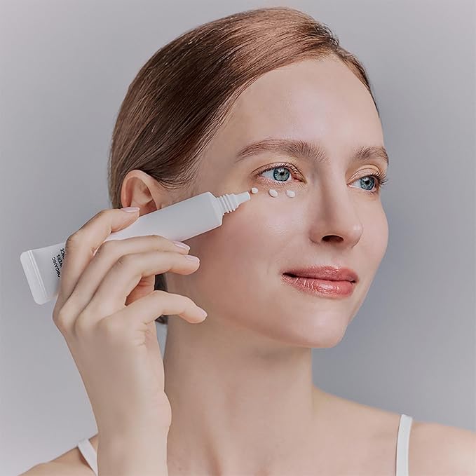 Whamisa Organic Flowers Eye Essence, Waterless Formula, Fermented Postbiotics for Gentle Care, Under Brightener, Hydration, Elasticity & Slow-Aging Support, Korean Skin Care (30ml)