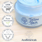 Methylene Blue Infused Whipped Grass Fed Beef Tallow Balm, Anti-Aging, Moisturizer, Stretchmarks, Rosacea, Psoriasis, Eczema, Acne, All skin types, Organic Ingredients 3.4oz