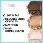 Maybelline Fit Me Matte + Poreless Pressed Face Powder Makeup & Setting Powder, Warm Sun, 1 Count