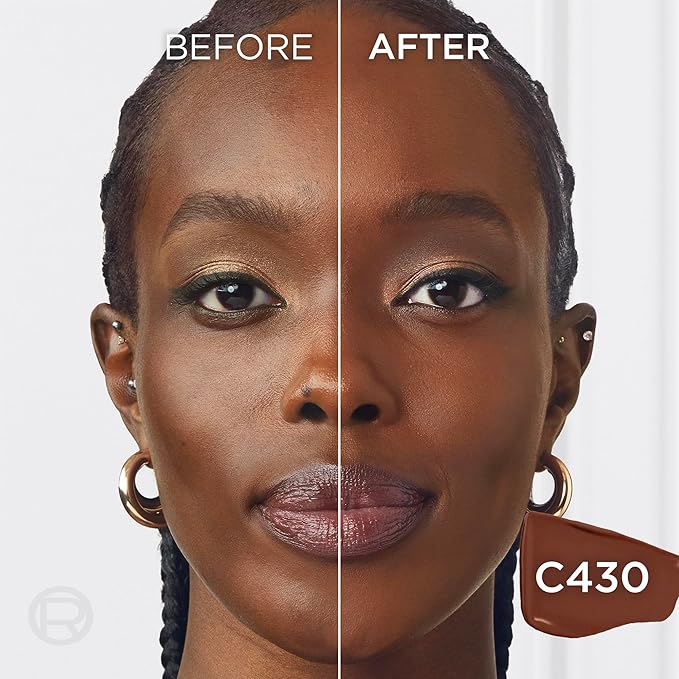 L'Oreal Paris Infallible Skin Ink 2-in-1 Foundation Concealer Hybrid Face Makeup, up to 48HR Transfer-Resistant with Medium Coverage, 430 Deep Cool