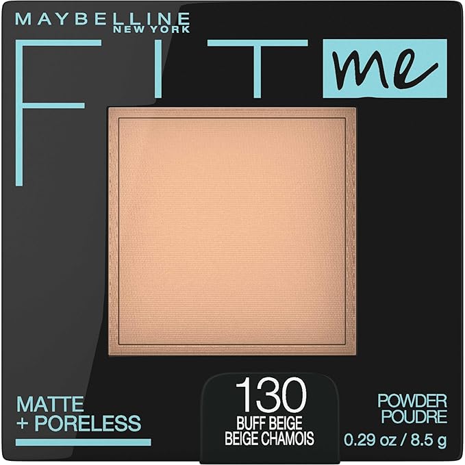 Maybelline Fit Me Matte + Poreless Pressed Face Powder Makeup & Setting Powder, Buff Beige, 1 Count