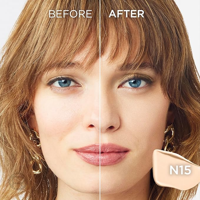 L'Oreal Paris Infallible Skin Ink 2-in-1 Foundation Concealer Hybrid Face Makeup, up to 48HR Transfer-Resistant with Medium Coverage, 15 Fair Neutral